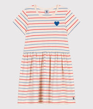 Load image into Gallery viewer, SS25 - A0CY2 01 CREAM MULTI DRESSES HEARTS SPRING SUMMER 2025 STRIPES
