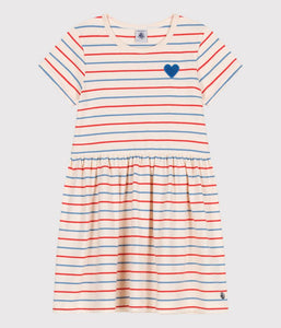 SS25 - A0CY2 01 CREAM MULTI DRESSES HEARTS SPRING SUMMER 2025 STRIPES