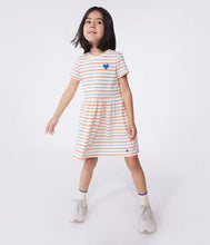 Load image into Gallery viewer, SS25 - A0CY2 01 CREAM MULTI DRESSES HEARTS SPRING SUMMER 2025 STRIPES
