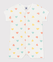 Load image into Gallery viewer, SS25 - A0CZ8 01 WHITE MULTI HEARTS NEWBORN ROMPERS SPRING SUMMER 2025
