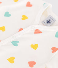 Load image into Gallery viewer, SS25 - A0CZ8 01 WHITE MULTI HEARTS NEWBORN ROMPERS SPRING SUMMER 2025
