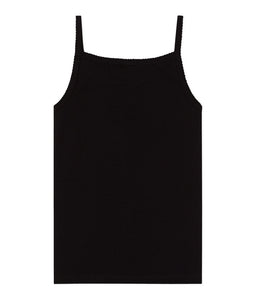 SS25 - A0D18 01 BLACK CAMISOLE ICONIC SPRING SUMMER 2025 T-SHIRTS TANK TOP