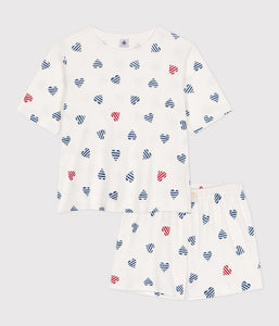 SS25 - A0D1E 01 WHITE MULTI HEARTS ICONIC PYJAMAS SPRING SUMMER 2025