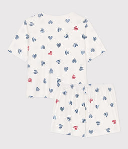 SS25 - A0D1E 01 WHITE MULTI HEARTS ICONIC PYJAMAS SPRING SUMMER 2025