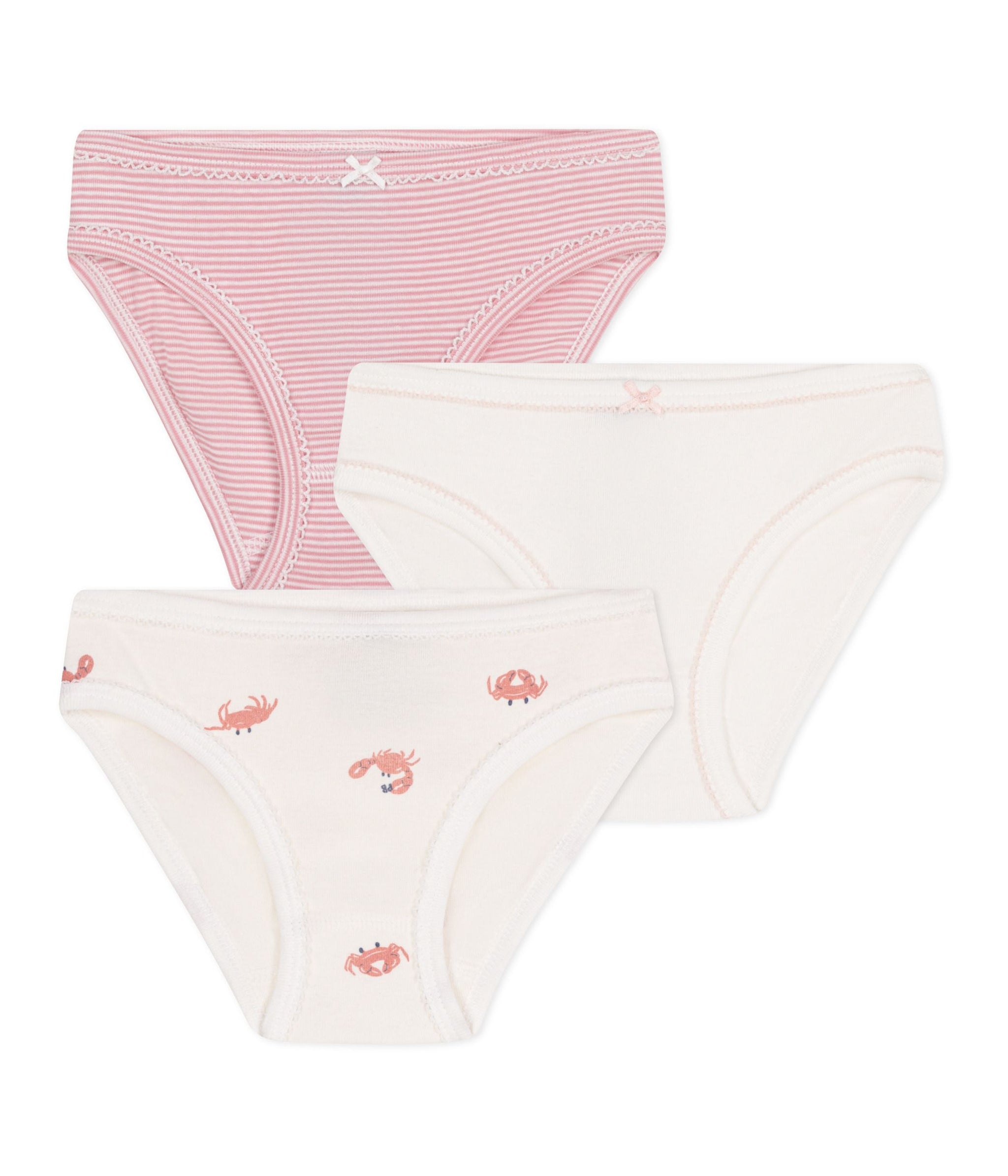 AW25 - A0D2U 00 WHITE PINK ACCESSORIES SAILOR SPRING SUMMER 2025 STRIPES UNDERWEARS