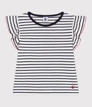 Load image into Gallery viewer, SS25 - A0D35 01 WHITE NAVY SAILOR SHORT SLEEVE SPRING SUMMER 2025 STRIPES
