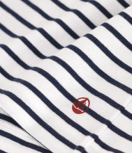 Load image into Gallery viewer, SS25 - A0D35 01 WHITE NAVY SAILOR SHORT SLEEVE SPRING SUMMER 2025 STRIPES
