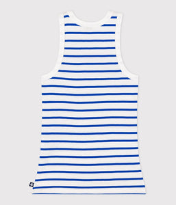 SS25 - A0D3H 01 WHITE BLUE ICONIC SPRING SUMMER 2025 STRIPES TANK TOP