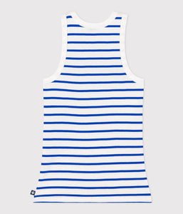 AW25 - A0D3H 01 WHITE BLUE ICONIC SPRING SUMMER 2025 STRIPES TANK TOP