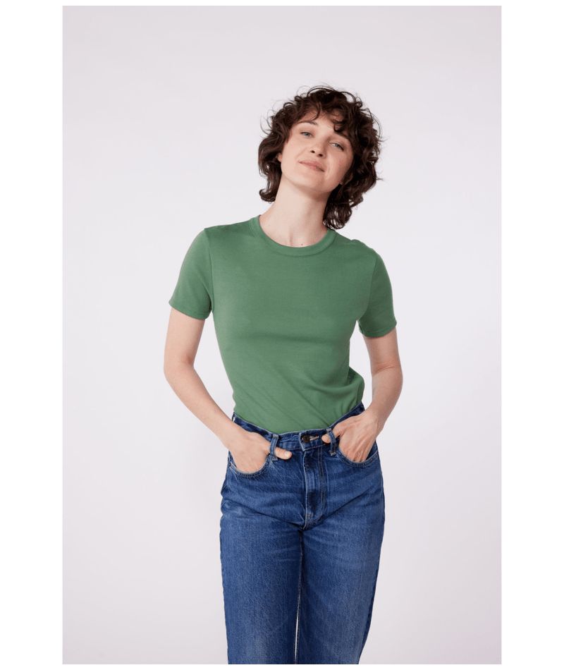 AW25 - A0D3O 18 GREEN SHORT SLEEVES CREWNECK TEE ICONIC SPRING SUMMER 2025 T-SHIRTS