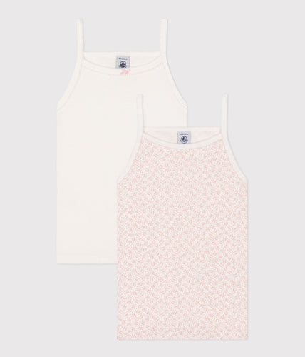 SS25 - A0D3W 00 WHITE PINK CAMISOLE SPRING SUMMER 2025 T-SHIRTS UNDERWEARS