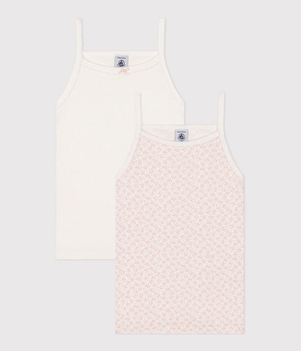 SS25 - A0D3W 00 WHITE PINK CAMISOLE SPRING SUMMER 2025 T-SHIRTS UNDERWEARS