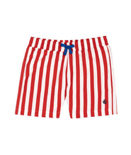 Load image into Gallery viewer, SS25 - A0D4E 04 RED WHITE SAILOR SPRING SUMMER 2025 STRIPES SWIM SHORTS
