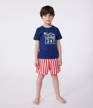 Load image into Gallery viewer, SS25 - A0D4E 04 RED WHITE SAILOR SPRING SUMMER 2025 STRIPES SWIM SHORTS
