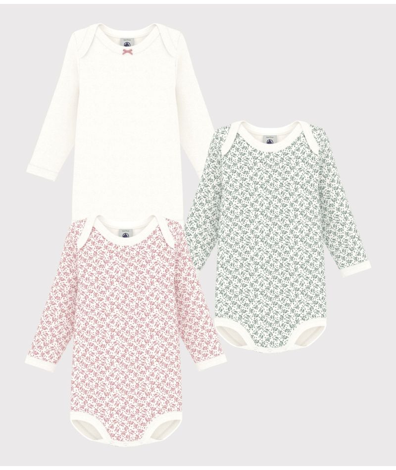 SS25 - A0D65 00 MULTI BODYSUITS FLORAL LONG SLEEVES NEWBORN SPRING SUMMER 2025