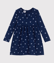 Load image into Gallery viewer, SS25 - A0D6J 01 NAVY WHITE DRESSES FLORAL LONG SLEEVES SPRING SUMMER 2025
