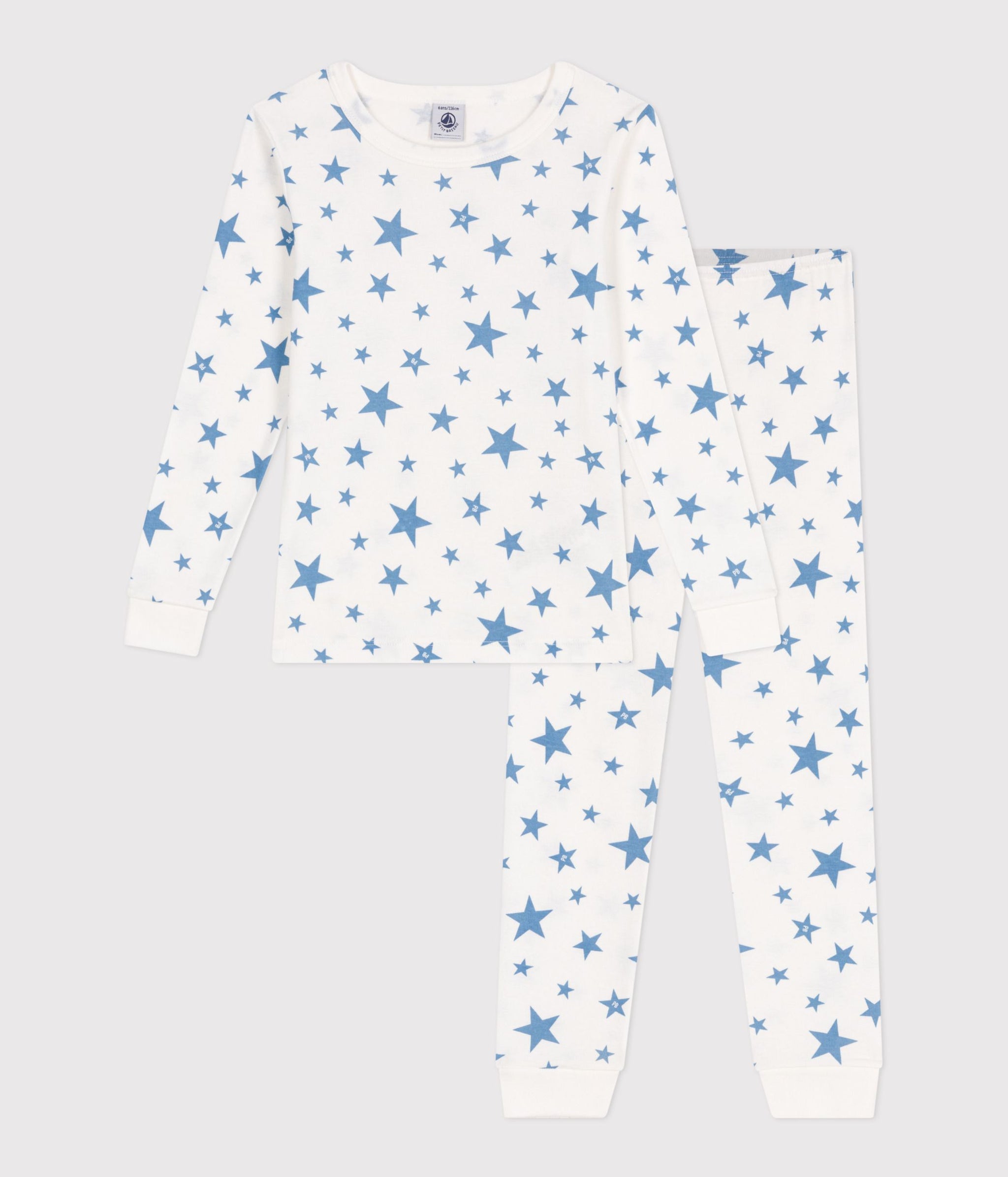 SS25 - A0D6W 01 WHITE STARS 25% SALE LONG SLEEVES PYJAMAS SPRING SUMMER 2025