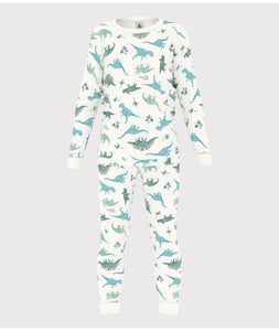 SS25 - A0D6W 02 WHITE DINOSAUR 25% SALE LONG SLEEVES PYJAMAS SPRING SUMMER 2025