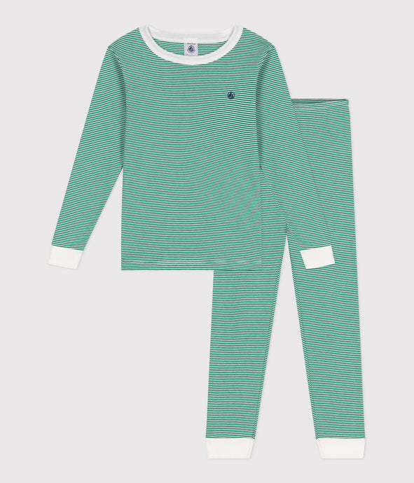 SS25 - A0D6Y 01 GREEN WHITE 25% SALE PYJAMAS SPRING SUMMER 2025 STRIPES