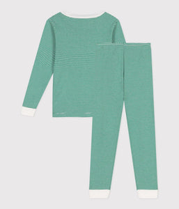 SS25 - A0D6Y 01 GREEN WHITE PYJAMAS SPRING SUMMER 2025 STRIPES