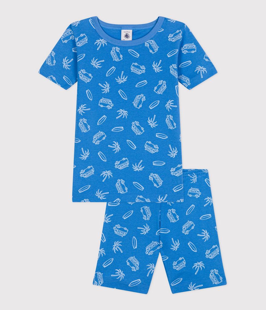 SS25 - A0D71 01 BLUE WHITE PYJAMAS SHORTS SPRING SUMMER 2025