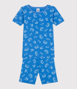 SS25 - A0D71 01 BLUE WHITE PYJAMAS SHORTS SPRING SUMMER 2025