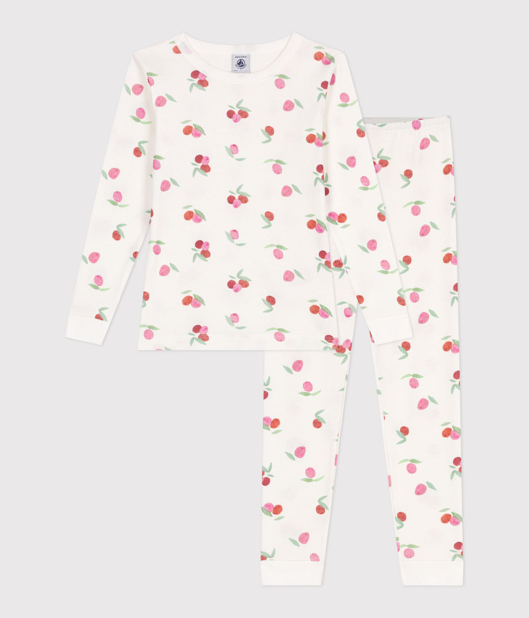SS25 - A0D77 02 WHITE FRUIT 25% SALE LONG SLEEVES PYJAMAS SPRING SUMMER 2025