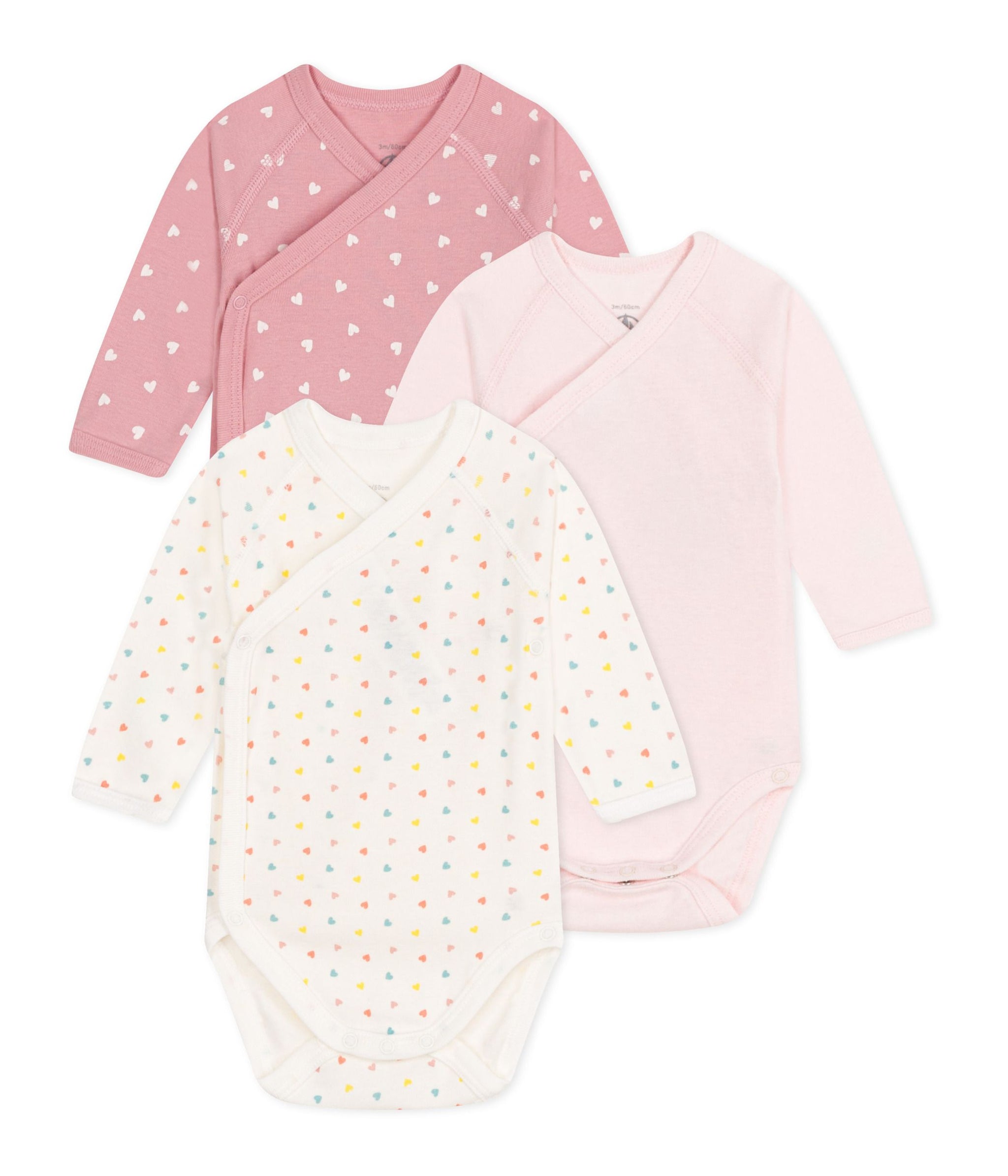 AW25 - A0DCT 00 PINK MULTI BODYSUITS FALL WINTER 2025/26 HEARTS LONG SLEEVES NEWBORN