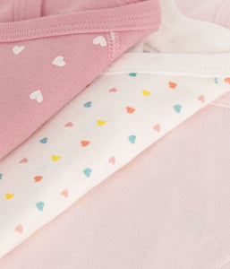 AW25 - A0DCT 00 PINK MULTI BODYSUITS FALL WINTER 2025/26 HEARTS LONG SLEEVES NEWBORN