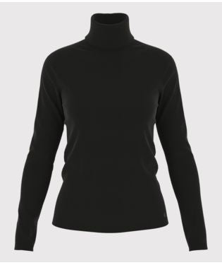 AW25 - A0AKD 01 BLACK LONG SLEEVES FALL WINTER 2025/26 TURTLENECK