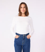 Load image into Gallery viewer, AW25 - A0AKG 01 WHITE LONG SLEEVES CREWNECK TEE FALL WINTER 2025/26 ICONIC PERMANENTS T-SHIRTS
