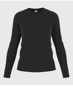 AW25 - A0AKG 17 BLACK LONG SLEEVES CREWNECK TEE FALL WINTER 2025/26 ICONIC PERMANENTS T-SHIRTS