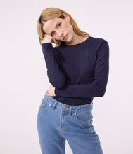 Load image into Gallery viewer, AW25 - A0AKG 18 NAVY LONG SLEEVES CREWNECK TEE FALL WINTER 2025/26 T-SHIRTS
