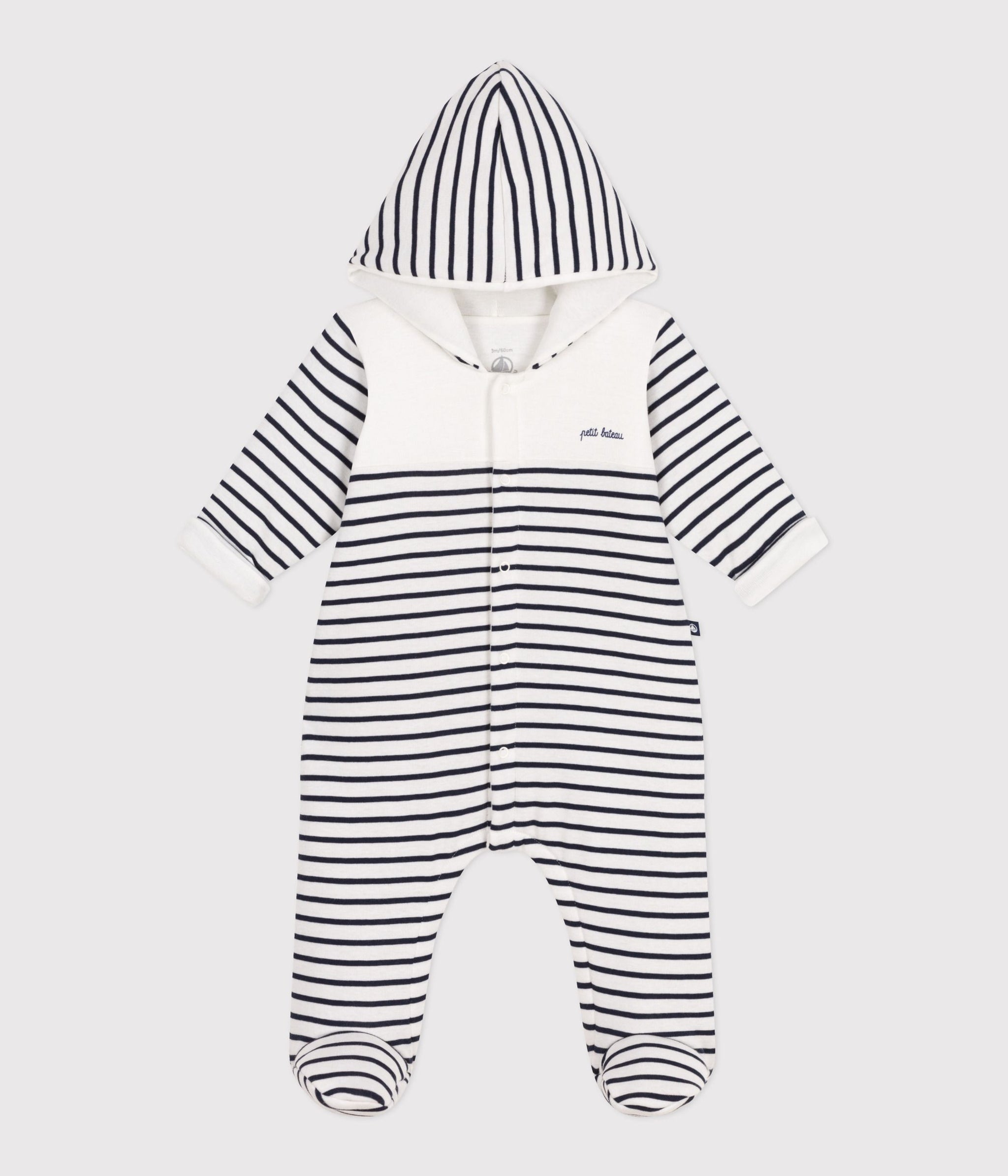 AW25 - A0CG4 01 WHITE NAVY FALL WINTER 2025/26 LONG SLEEVES OUTFITS OVERALLS STRIPES