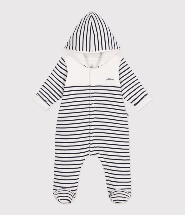 AW25 - A0CG4 01 WHITE NAVY FALL WINTER 2025/26 LONG SLEEVES OUTFITS OVERALLS STRIPES