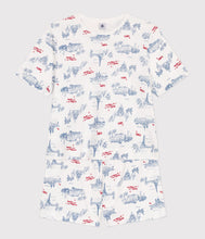 Load image into Gallery viewer, AW25 - A0CQM 01 WHITE MULTI SHORT SLEEVES FALL WINTER 2025/26 HOMEWEAR PARIS THEME PYJAMAS

