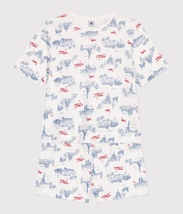 AW25 - A0CQM 01 WHITE MULTI SHORT SLEEVES FALL WINTER 2025/26 HOMEWEAR PARIS THEME PYJAMAS