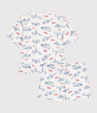 Load image into Gallery viewer, AW25 - A0CQM 01 WHITE MULTI SHORT SLEEVES FALL WINTER 2025/26 HOMEWEAR PARIS THEME PYJAMAS
