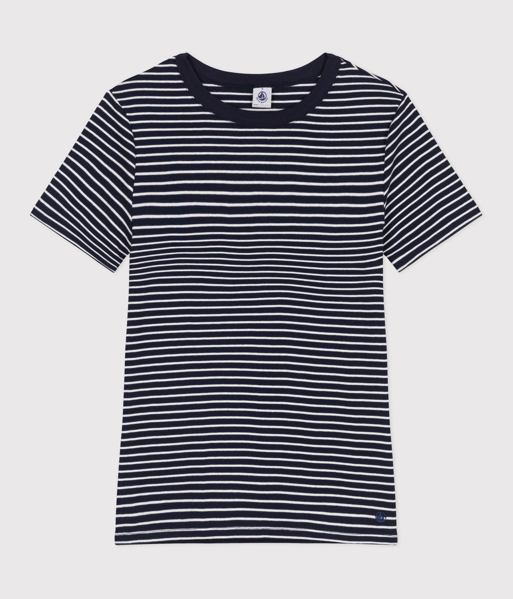 AW25 - A0D3Q 01 NAVY WHITE SHORT SLEEVES CREWNECK TEE FALL WINTER 2025/26 ICONIC STRIPES