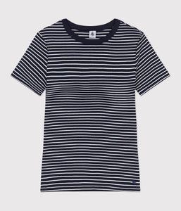 AW25 - A0D3Q 01 NAVY WHITE SHORT SLEEVES CREWNECK TEE FALL WINTER 2025/26 ICONIC STRIPES