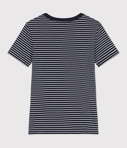 AW25 - A0D3Q 01 NAVY WHITE SHORT SLEEVES CREWNECK TEE FALL WINTER 2025/26 ICONIC STRIPES