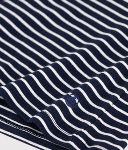 AW25 - A0D46 01 NAVY WHITE LONG SLEEVES CREWNECK TEE FALL WINTER 2025/26 ICONIC STRIPES