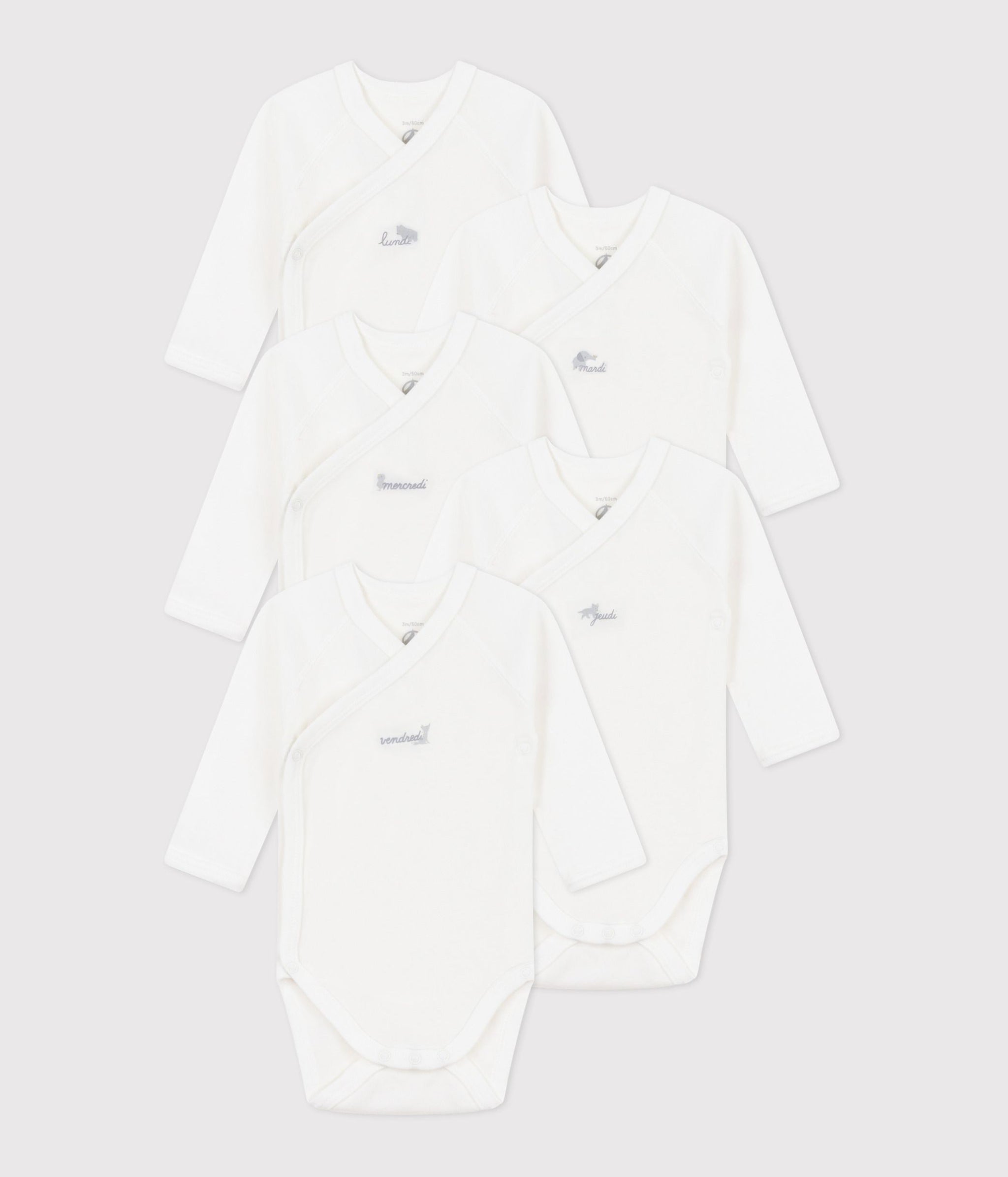 AW25 - A0D5Z 00 WHITE BODYSUITS FALL WINTER 2025/26 LONG SLEEVES NEWBORN PERMANENTS