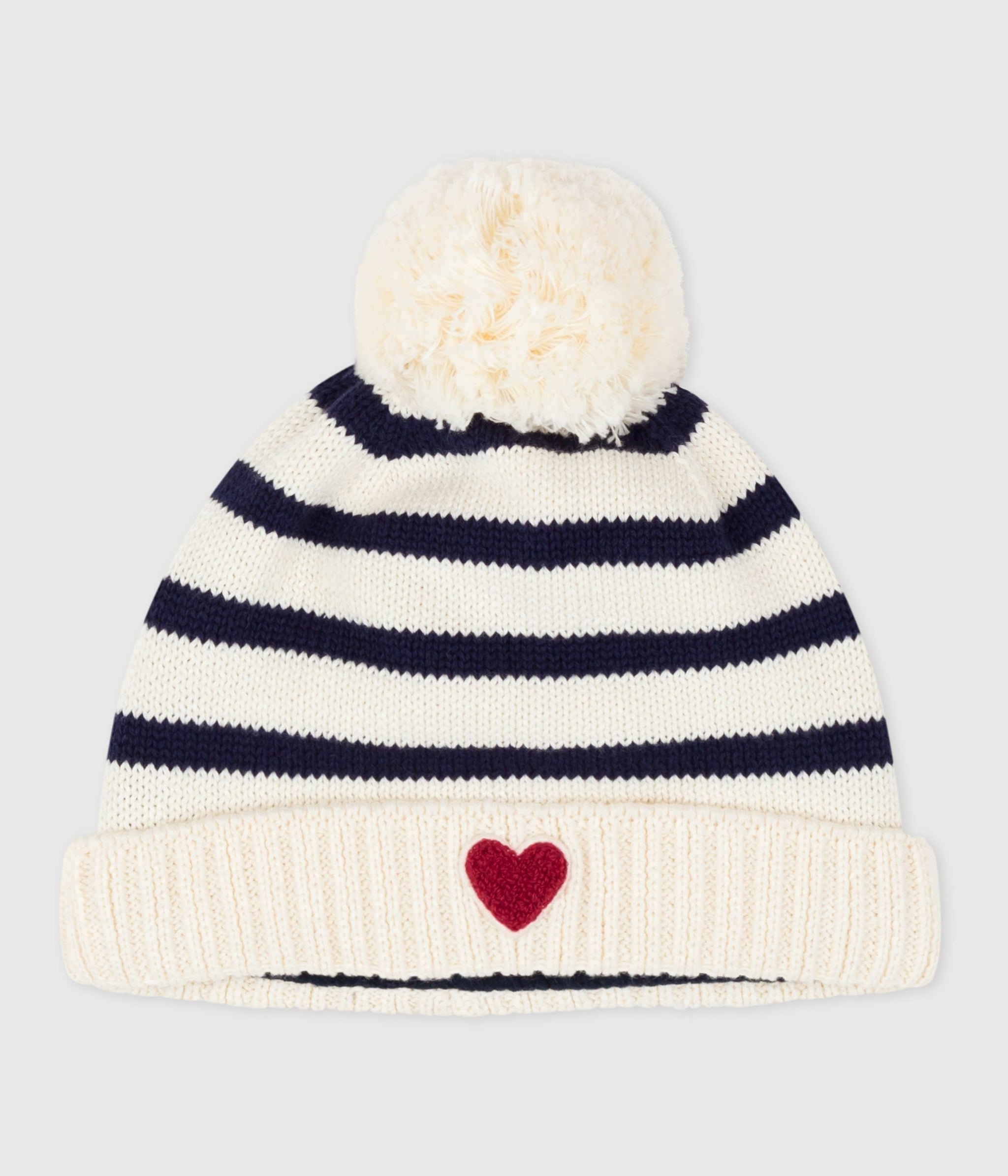 AW25 - A0DO6 01 WHITE NAVY ACCESSORIES FALL WINTER 2025/26 HAT HEARTS STRIPES
