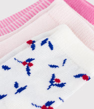 Load image into Gallery viewer, AW25 - A0DP0 01 PINK MULTI ACCESSORIES FALL WINTER 2025/26 FLORAL SOCKS STRIPES
