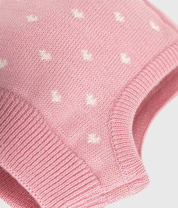 AW25 - A0DRF 01 PINK WHITE ACCESSORIES FALL WINTER 2025/26 HAT HEARTS