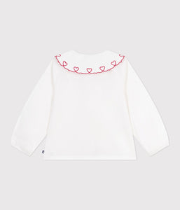 AW25 - A0DSU 01 WHITE FALL WINTER 2025/26 HEARTS LONG SLEEVES