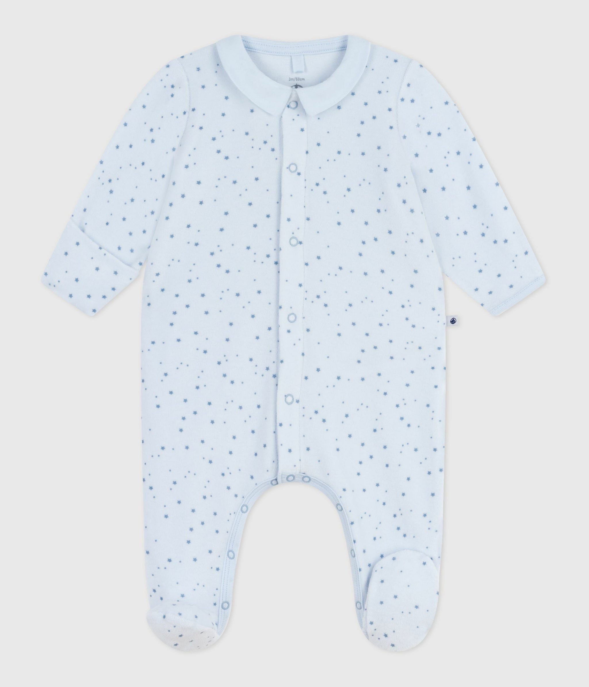 AW25 - A0DUI 01 BLUE BODYSUITS FALL WINTER 2025/26 LONG SLEEVES NEWBORN OUTFITS STARS