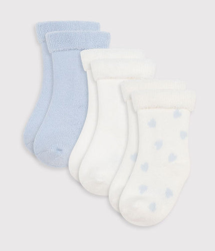 AW25 - A0DUN 00 BLUE WHITE ACCESSORIES FALL WINTER 2025/26 HEARTS SOCKS