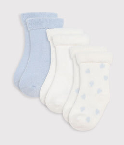 AW25 - A0DUN 00 BLUE WHITE ACCESSORIES FALL WINTER 2025/26 HEARTS SOCKS